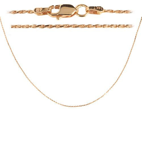 14K Pink Gold Rope Chain